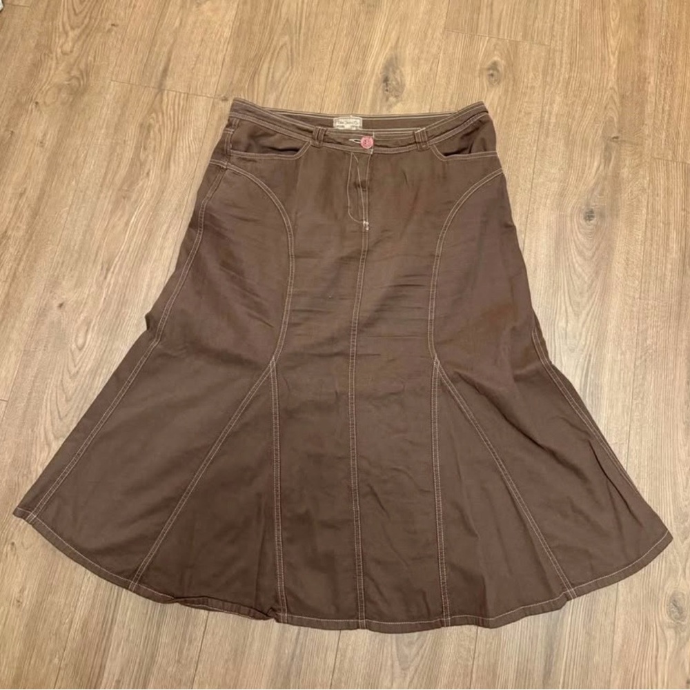 Brown Flared Women's Skirt